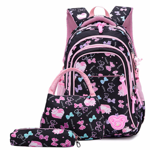 Wholesale Fashion Girls School Bags 3pcs Set With <strong>Lunch</strong> Bag Mochila Kawaii Children <strong>Backpack</strong> for Kids Student Beautiful Bookbags - Product Image 1