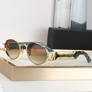 Occhiali da <span class=keywords><strong>Sole</strong></span> di Lusso UV400 in Stile Street Europeo e Americano alla Moda per Uomo e Donna, Montatura Ovale in Titanio per Sport all'Aperto - Product Image 5