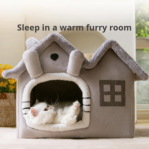 All Seasons Universal Pet House Carton Style Dog Bed Cat Nest Extraíble Lavable Otoño Invierno Carpa hecha de esponja - Product Image 2