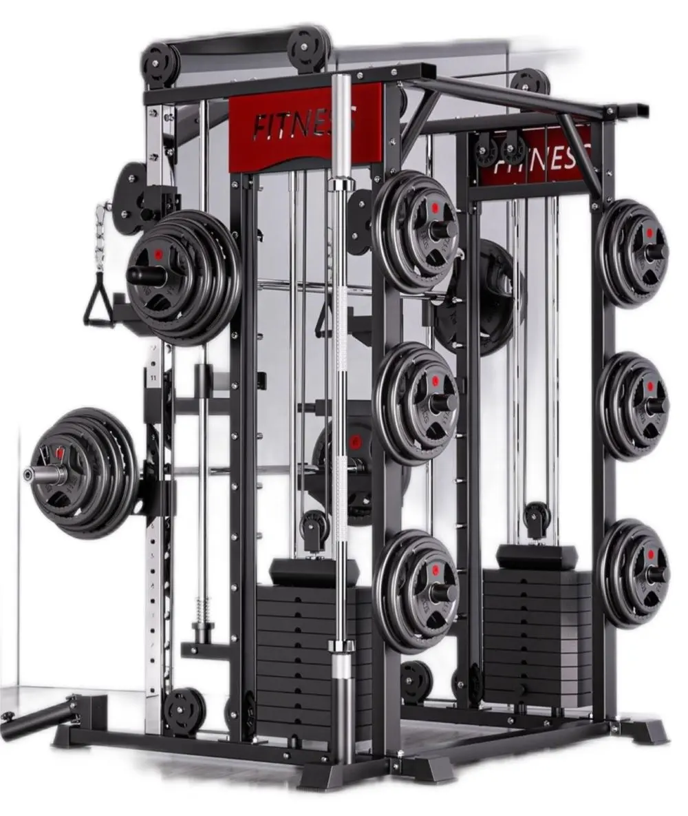 half rack multi-functional trainer workout gym belts smith machine wall mounted home gym with screen
