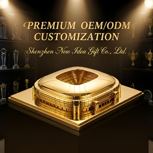 Trofeo Metálico <span class=keywords><strong>de</strong></span> Lujo Personalizado y Duradero, Modelo <span class=keywords><strong>de</strong></span> Estadio, Chapado en Oro <span class=keywords><strong>de</strong></span> 24K, Grabado con Láser y Pulido, para <span class=keywords><strong>Campeones</strong></span> y Coleccionistas - Product Image 2