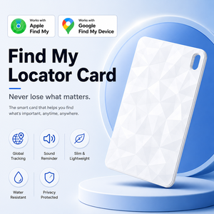 Localizzatore GPS Wireless da 1.8mm con Ricarica Senza Fili, Certificato MFi, Compatibile con <span class=keywords><strong>Google</strong></span> Find Hub e Apple Find My, Antifurto, Impermeabile, per Android - Product Image 1