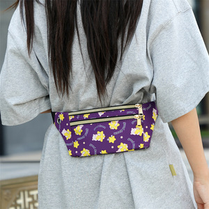 Women's Waist Bag Double Zipper Pockets Cartoon Print Portable Outdoor Chest Bag For Everyday Use - Product Image 4