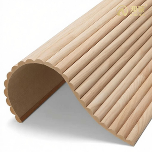 Panneau de revêtement mural tambour flexible en chêne finition noyer, direct fabricant, <span class=keywords><strong>pour</strong></span> coins, îlots, comptoirs et meubles en placage - Product Image 1