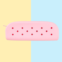 Logo personnalisé étui à crayons en silicone trou Croc retour à l'école papeterie enfants créatif mignon bricolage stylo sac pochette de rangement multifonction
