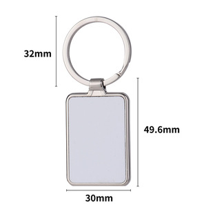 Custom DIY Logo Photo Souvenir Products Blanks <strong>Key</strong> <strong>Rings</strong> Sublimation Heart <strong>Rectangle</strong> Keychain Sublimation Blank Metal <strong>Key</strong> <strong>Chains</strong> - Product Image 4