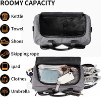 Sac de sport imperméable personnalisé unisexe, sac de voyage convertible, sac à dos de gym avec compartiment pour chaussures et poche pour vêtements mouillés pour les voyages et les sports