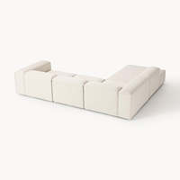 Neu eingetroffen: Luxuriöses Sofa-Set für Wohnzimmer, Hotel oder Villa – Weißes Stoffsofa mit Schwammfüllung, modern, minimalistisch, modular kombinierbar