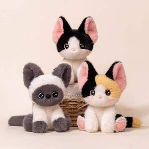Đáng Yêu Tùy Chỉnh Ngồi Mèo Nhồi Bông Đồ Chơi Sang Trọng Siêu Mềm Ít Mèo Con Búp Bê Cho Trẻ Em Dễ Thương Mèo Phong Cách Thú Nhỏ Trên Bán - Product Image 4