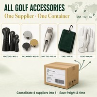 Ensemble de housses de protection pour clubs de golf en néoprène imperméable et résistant aux rayures, en cuir PU rembourré, pour driver, fairway wood et utility