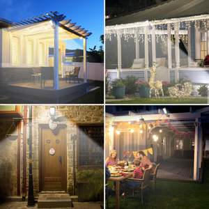 Lampe murale solaire extérieure LED étanche IP65 avec détecteur de mouvement pour jardin, patio, porte de garage, sécurité, télécommande, éclairage de rue - Vente en gros - Product Image 4