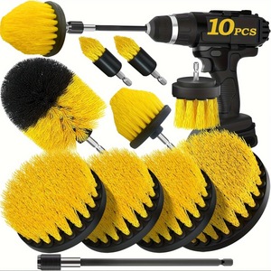Kit de brosses multifonctionnelles pour perceuse, pour le nettoyage, le décapage des pneus et des jantes, et le nettoyage des interstices - Product Image 1