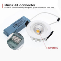 Downlight LED orientable à 360 degrés, éclairage IC, angle de faisceau de 40 degrés, spot 83mm, 8W, 3CCT, encastré COB, moderne, pour salon, IP44