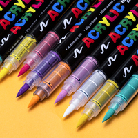 2025 nouveau produit permanent droit liquide acrylique marqueur ensemble tête souple dessin stylo pour étudiant Art nouvelle version