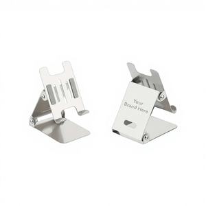 Soporte de Metal y Cuero de Lujo para Tablet, con Logotipo Personalizado, Plegable y Ajustable, para Regalos Empresariales - Product Image 1