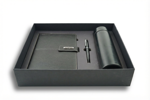 2026 New Style Retro Business Custom Logo and Color Customized Luxury <b>Notebooks</b> Pen Bottle Gift <b>Sets</b> with Letterpress Printing - Product Image 4
