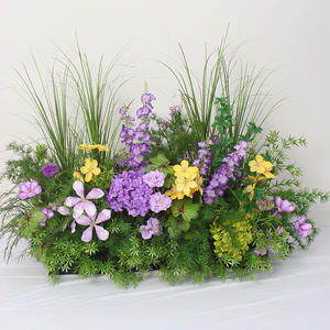 Flores Artificiales para Pasillos de Boda en Tendencia, en Colores Blanco y Verde, Camino de Flores para Decoración del Suelo de la Boda - Product Image 1