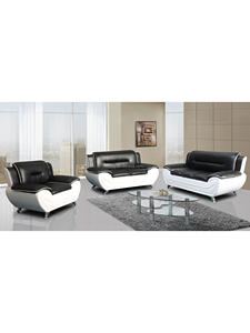 Ensemble de <span class=keywords><strong>canapé</strong></span> modulaire en similicuir moderne noir rouge vieilli pour le salon - Product Image 2