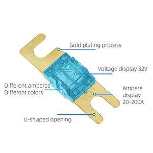 Fusible automobile à visser de type U 32V à borne fourche pour voiture et camion, 20A-200A, diverses tailles de fusibles - Product Image 3