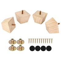 Pieds de meubles en bois brut personnalisés avec boulons pré-percés, pieds de remplacement pour canapé et armoire, et vis pour pieds de lit DIY