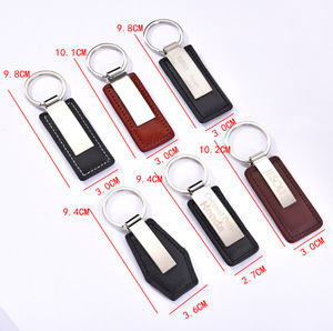<span class=keywords><strong>Porte</strong></span>-<span class=keywords><strong>clés</strong></span> en <span class=keywords><strong>cuir</strong></span> véritable de luxe personnalisé avec logo métallique vierge de l'usine Xieyuan - Product Image 5