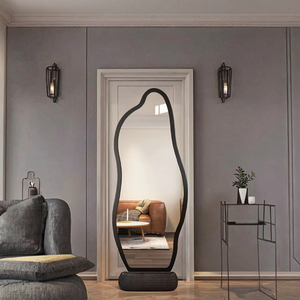 Hiện đại hữu cơ bạc lượn sóng cong không đối xứng không đều màu đầy đủ chiều dài giữa thế kỷ hiện đại chống nổ 4mm gương - Product Image 2