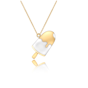 Daochong collana di gelato in argento 925 con gioielli personalizzati in oro 18 carati per le donne - Product Image 1