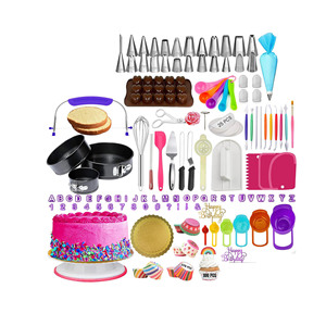 Fournitures de décoration de gâteaux : Ensemble d'outils en acier inoxydable (1 pièce), moules à charnière, niveleur de gâteau, plateau tournant, écologique, compatible lave-vaisselle - Product Image 5