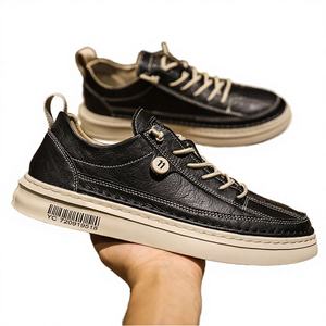 Zapatillas Deportivas Planas Ligeras y Transpirables para Hombre, con Parte Superior de Poliéster, Antideslizantes, con Plantilla de Goma, Color Negro - Product Image 4