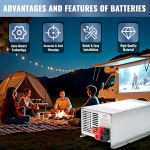 Convertidor de Corriente para RV WF-9875-75 Amp OLIVER, Cargador Inteligente de 3 Etapas de 12V, Ventilador Térmico, Protección de Circuito Múltiple, Alimentación de 12V - Product Image 3