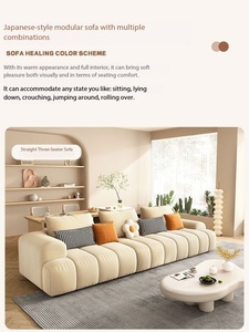 High End Cream Soft Modular Living Room Furniture <strong>l</strong> <strong>Shape</strong> Sofa Set Modern <strong>Luxury</strong> <strong>Couch</strong> Velvet Lounge Sofa for Home - Product Image 6
