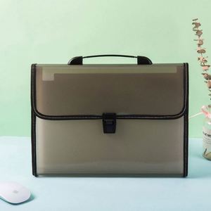 Porte-documents extensible en plastique noir à 13 pochettes, organiseur de documents portable - Product Image 4