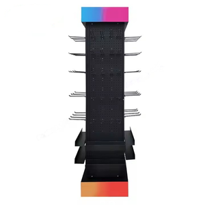 Cửa hàng bán lẻ sàn đứng kim loại 4 mặt Pegboard hiển thị giá xoay Kệ Giá cửa hàng đứng hiển thị cho kệ siêu thị - Product Image 2