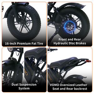 Bicicleta Eléctrica Infantil Fatbike Híbrida VOMO X80 <span class=keywords><strong>Mini</strong></span> Bicicleta Eléctrica de Carretera y Montaña Todoterreno de 16 Pulgadas con Batería de Litio, Almacén en la UE - Product Image 2