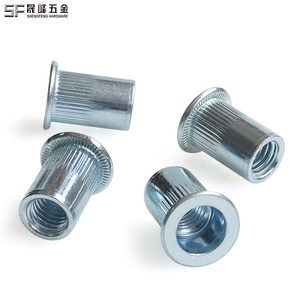 <span class=keywords><strong>Tuercas</strong></span> remachables <span class=keywords><strong>de</strong></span> cabeza plana con cuerpo moleteado <span class=keywords><strong>y</strong></span> extremo abierto, <span class=keywords><strong>de</strong></span> acero al carbono cincado, métricas/unidas M4M5M6M8M10M12 1/4'' 5/16'' 3/8'' 1/2'' - Product Image 6