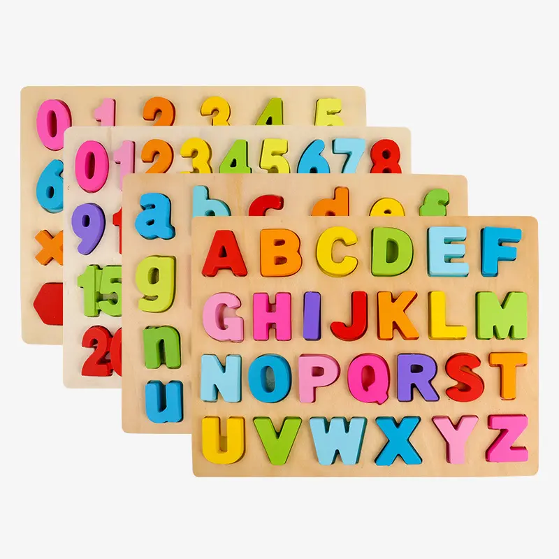 COMEMOIR Alphabet Kids Creative Wood puzzle ABC lettera e numero Montessori Learning Board giocattoli educativi per i più piccoli