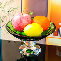 K9 Kristalglas Geëtst Modern Offset Gedrukt Fruit Schaal Ecologisch Snack Dessert Kunst Collectible Huis Bruiloft JiayongCrystal