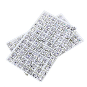 स्टार ज़िरकोनियम 8 मिमी फ्लैट वर्ग मैनीक्योर ड्रिल बर्फ फूल काट नीचे सुपर फ्लैश डिय गहने नाखून गैंडे - Product Image 5