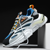 Chaussures de course à lacets pour hommes, nouvelles chaussures de sport tissées à la mouche, chaussures de marée décontractées bon marché, vente en gros, 2023