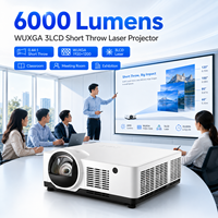 Projecteur laser professionnel à courte focale 6000 lumens WUXGA 1920x1200 3LCD pour l'éducation et les entreprises