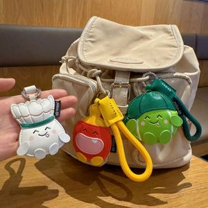 Porte-clés en cuir PU pour raquette de badminton, tennis de table, ou raquette de tennis, motif dessin animé mignon, durable et personnalisable, idéal comme cadeau - Product Image 4