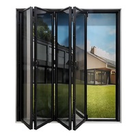 Puerta Plegable de Vidrio con Marco Ultra Delgado de Aluminio, Puerta de Vidrio de Vista Completa para División de Espacios Interiores de Viviendas Residenciales