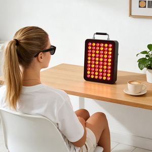 แผงบำบัดผิวหน้าด้วยแสงสีแดงและอินฟราเรดใกล้แบบตั้งโต๊ะ REDSKY 610 630 660 810 850 940nm ชิปคู่ พร้อมปลั๊กแบบ US - Product Image 6