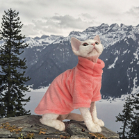 Suéter personalizado para perros, ropa para cachorros, pila de doble cara, Gato Sphynx, diseños de ropa canadiense Sphynx para invierno, ropa para mascotas de bajo precio