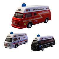 1:40, modelo personalizado fundido a presión, camión de bomberos de aleación, coche de policía y ambulancia, sonido extraíble y efecto de luz, coche de juguete de Metal para niños