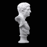 Décoration d'intérieur précise sculptée à la main classique Julius Augustus César Statue en pierre Sculpture en marbre blanc Statue en pierre d'Égypte