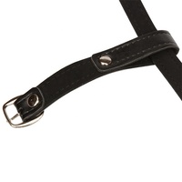 Harnais de Tête en Cuir pour Jeu de Rôle BDSM avec Crochet Nasal, Anneau O, Araignée et Baillon Bouche Ouverte