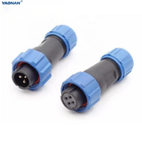 Connecteur d'aviation circulaire étanche IP68 SP13 SP17 SP21, 2-9 broches, avec verrouillage par filetage, mâle/femelle, pour LED, solaire et contrôle industriel