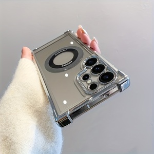 Coque de téléphone magnétique antichoc CHAOYIDIAN tendance avec film de protection d'objectif, compatible avec Samsung S21, <span class=keywords><strong>S22</strong></span>, S23, S24, S25 Ultra - Product Image 4