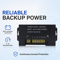 Alimentation pour contrôle d'accès 12V 5A, adaptateur secteur AC 110-240V avec batterie de secours, entrée NC NO, contrôle de verrouillage, temporisation